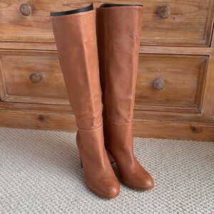 Anthropology leather tall boots. Silent D Brand, Wynona style